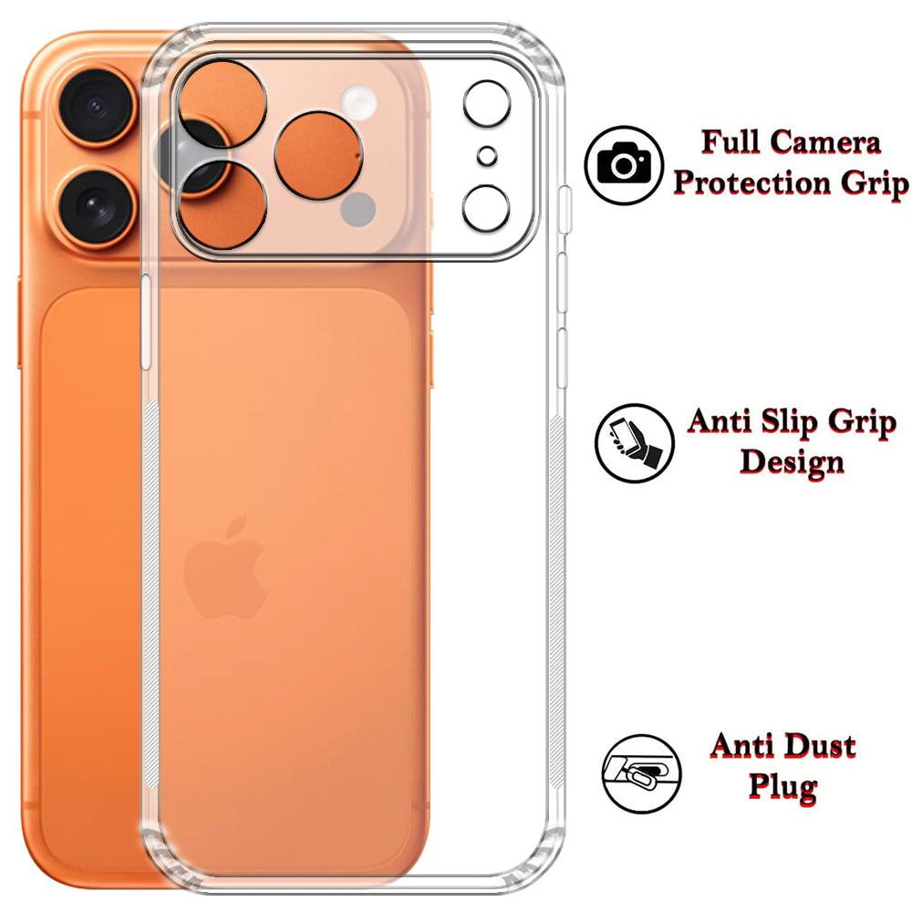 Anti Dust Plug Back Case Cover for Apple iPhone 17 Pro
