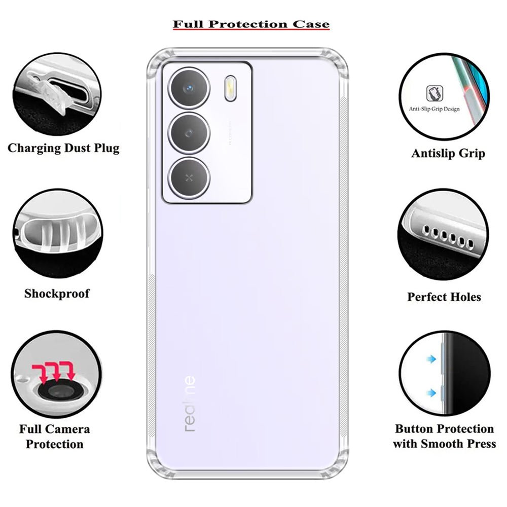 Anti Dust Plug Back Case Cover for Realme C73 5G / C75 4G / C75 5G / Narzo 80 Lite 5G