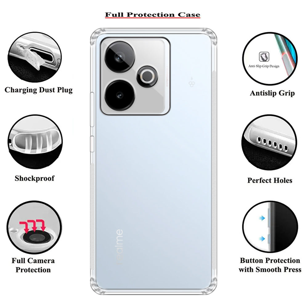 Anti Dust Plug Back Case Cover for Realme GT 7 5G / GT 7T 5G