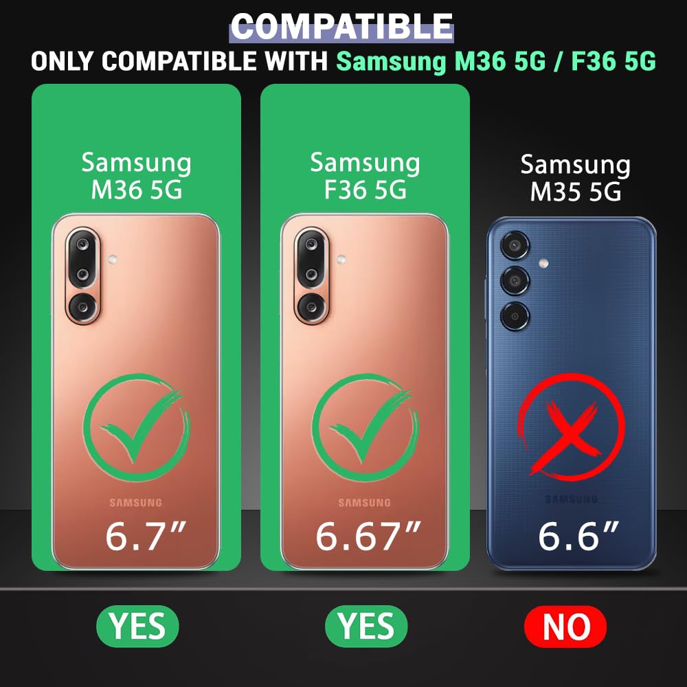 Anti Dust Plug Back Case Cover for Samsung Galaxy M36 5G / F36 5G