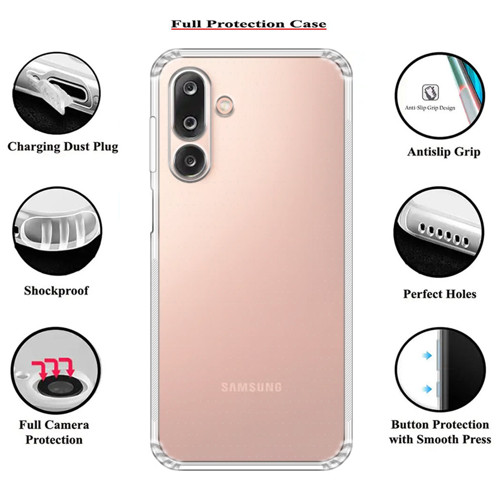Anti Dust Plug Back Case Cover for Samsung Galaxy M36 5G / F36 5G