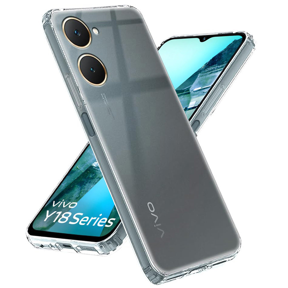 Super Clear Back Case Cover for Vivo Y18 4G / Y18e 4G / Y03 4G / T3 Lite 5G / Z9 Lite 5G