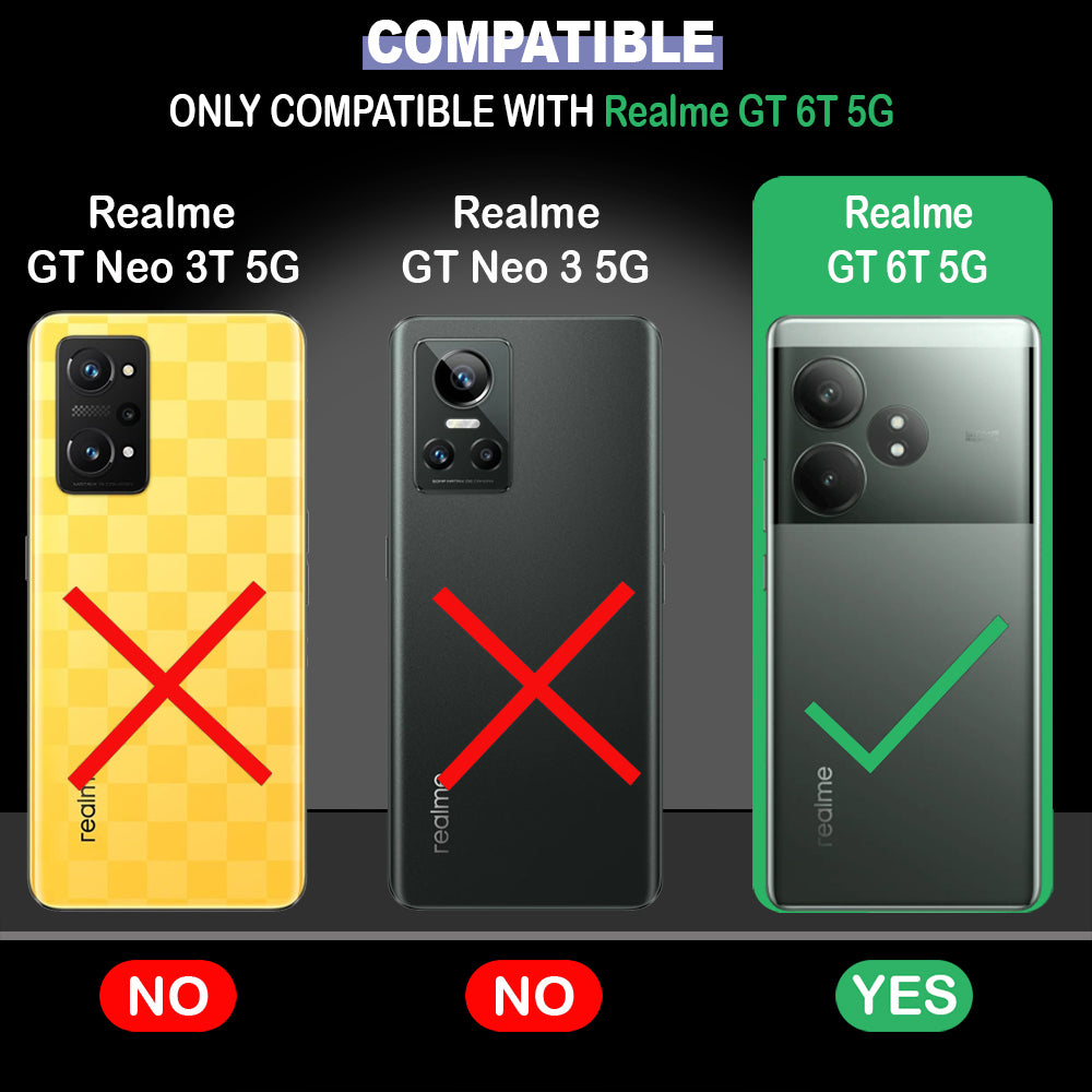 Liquid Silicone Case Cover for Realme GT 6T 5G