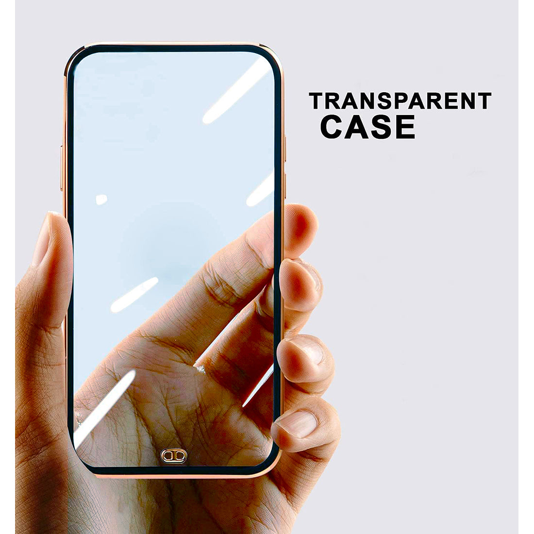 Electroplated Logo View Back Case Cover for Apple iPhone 14 Plus