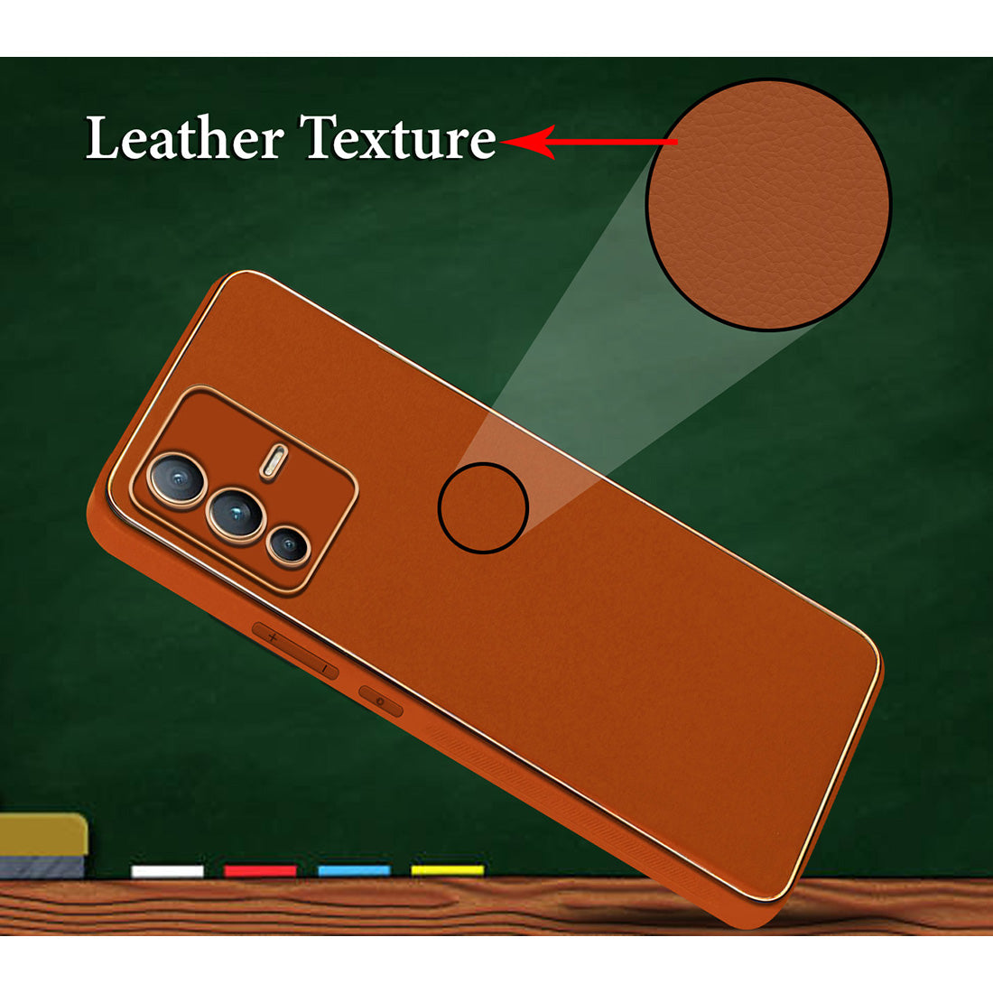Leather PC TPU Case for Vivo V23 5G