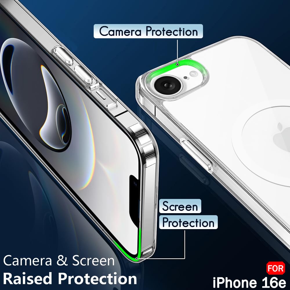 MagSafe Crystal Clear Back Cover for Apple iPhone 16e