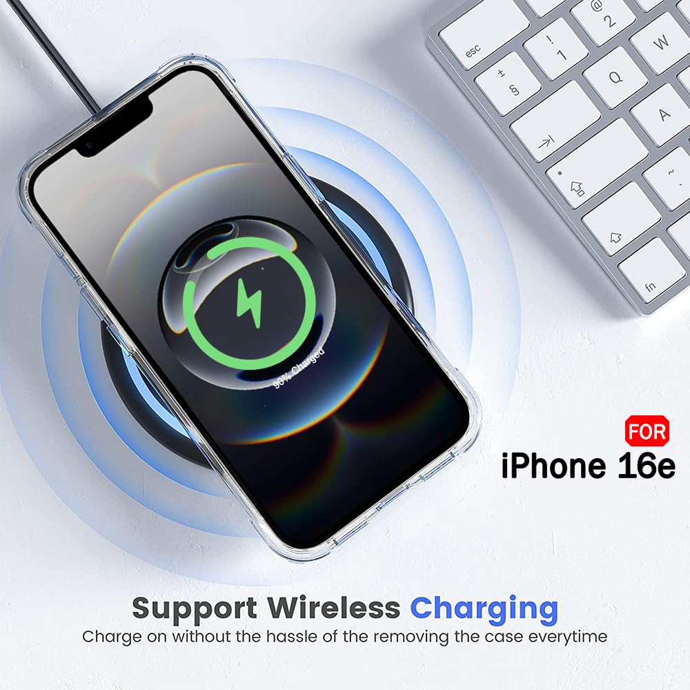 MagSafe Crystal Clear Back Cover for Apple iPhone 16e