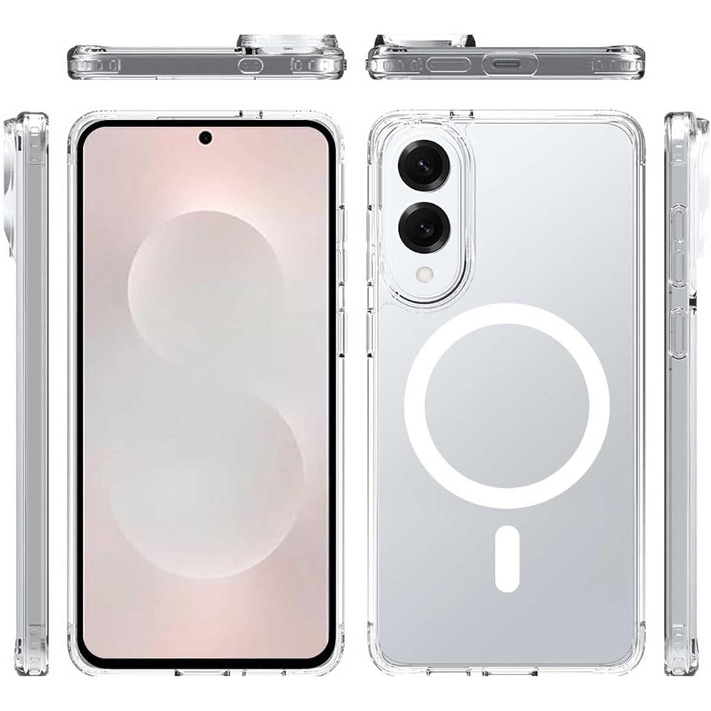 MagSafe Crystal Clear Back Cover for Samsung Galaxy S25 Edge 5G