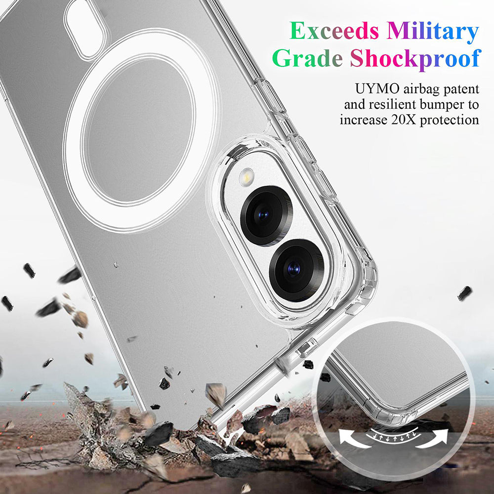 MagSafe Crystal Clear Back Cover for Samsung Galaxy S25 Edge 5G