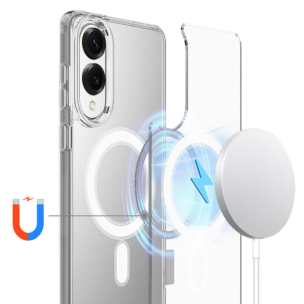 MagSafe Crystal Clear Back Cover for Samsung Galaxy S25 Edge 5G