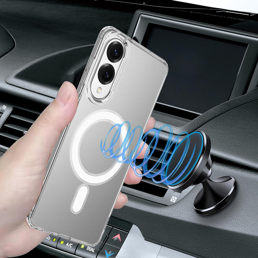 MagSafe Crystal Clear Back Cover for Samsung Galaxy S25 Edge 5G