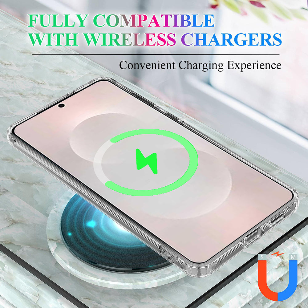 MagSafe Crystal Clear Back Cover for Samsung Galaxy S25 Edge 5G