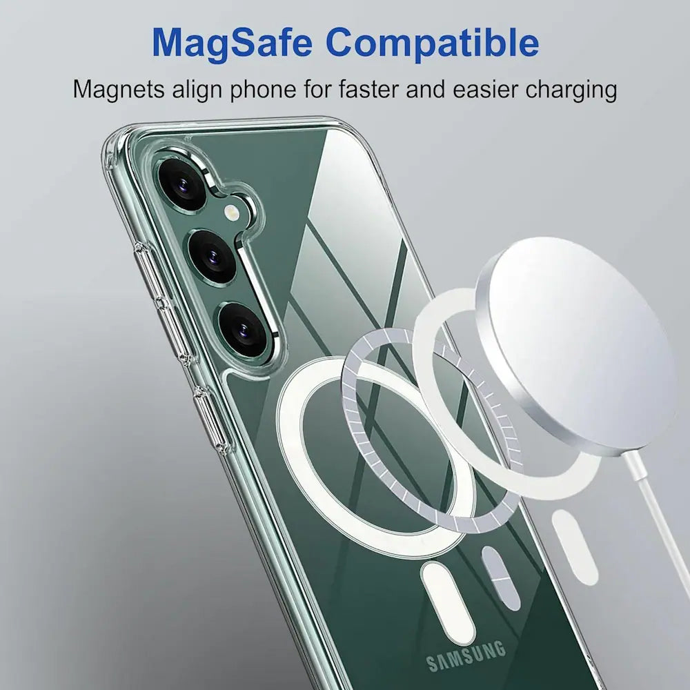MagSafe Crystal Clear Back Cover for Samsung Galaxy S24 FE 5G