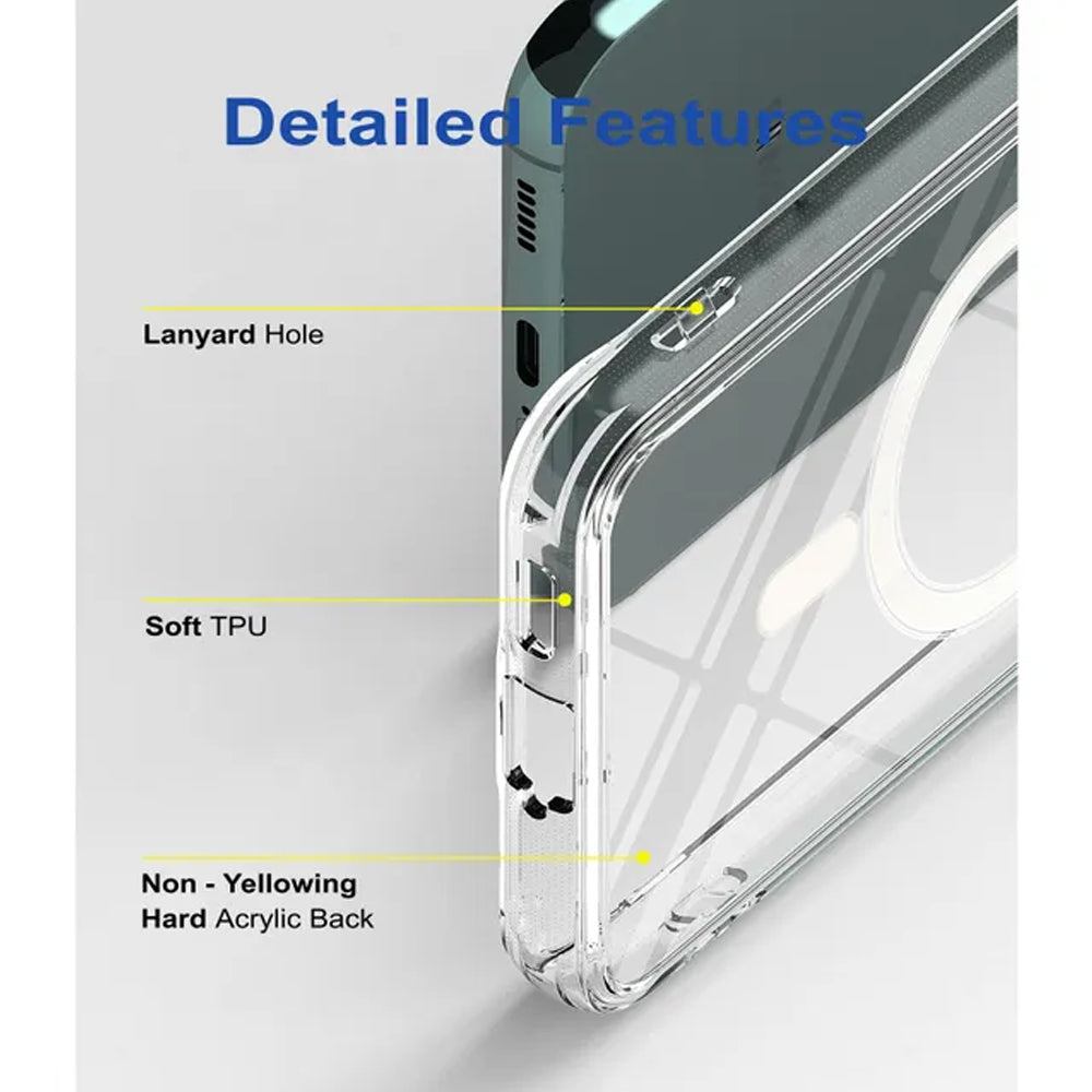 MagSafe Crystal Clear Back Cover for Samsung Galaxy S24 FE 5G