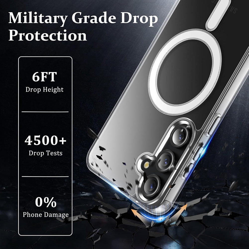 MagSafe Crystal Clear Back Cover for Samsung Galaxy S24 Plus 5G