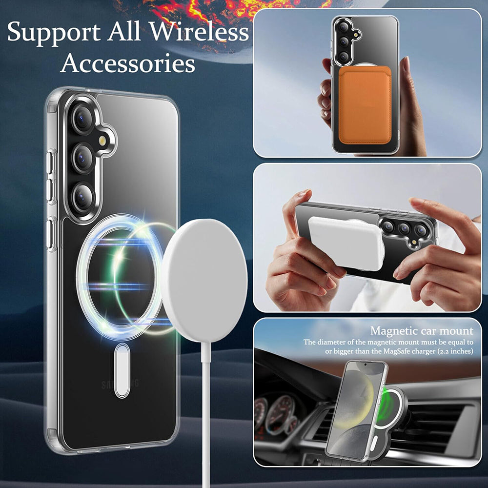 MagSafe Crystal Clear Back Cover for Samsung Galaxy S24 Plus 5G