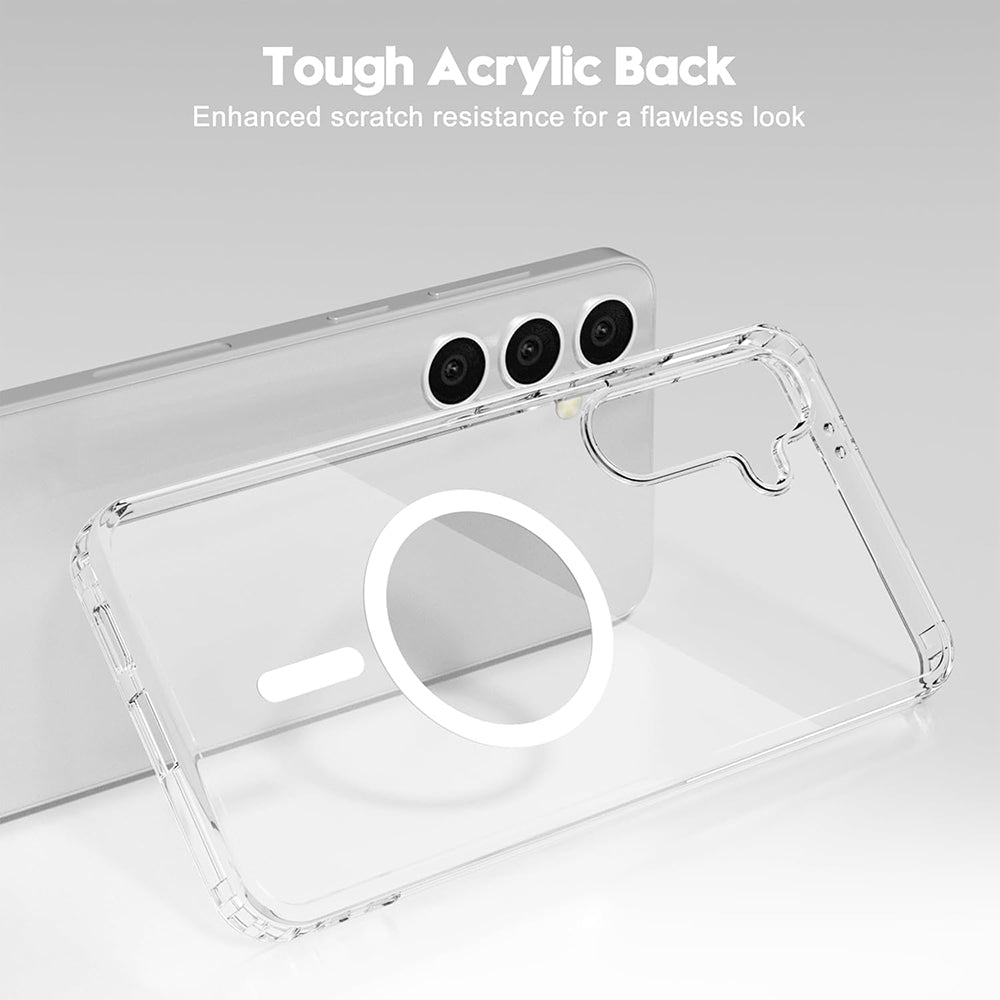 MagSafe Crystal Clear Back Cover for Samsung Galaxy S25 Plus 5G