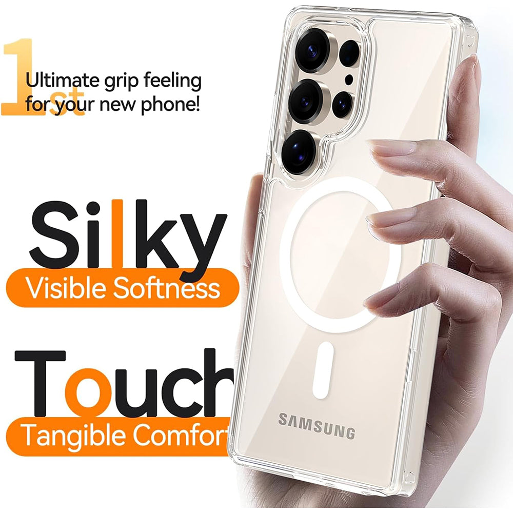 MagSafe Crystal Clear Back Cover for Samsung Galaxy S25 Ultra 5G