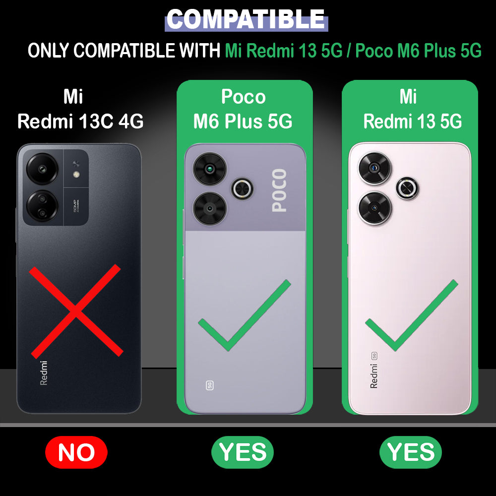 Super Clear Colorfull Smoke Cover for Mi Redmi 13 5G / Poco M6 Plus 5G