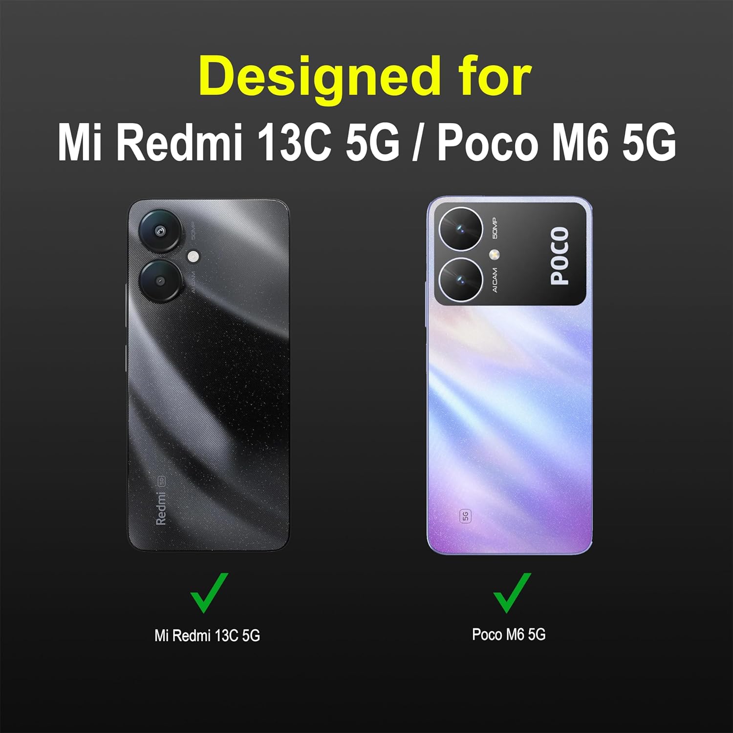 2 MM Liquid Silicone Case for Mi Redmi 13C 5G / Poco M6 5G