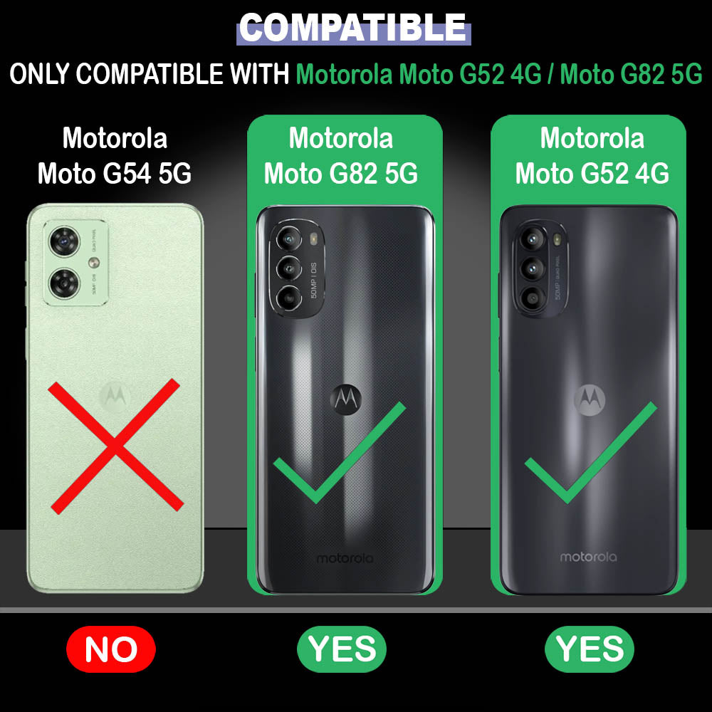 Hybrid Card Slot Back Cover for Motorola Moto G52 4G / G82 5G