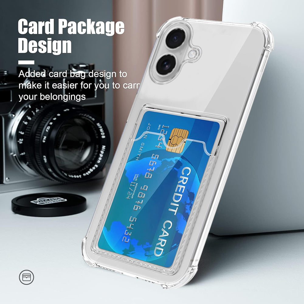 Hybrid Card Slot Back Cover for Apple iPhone 17