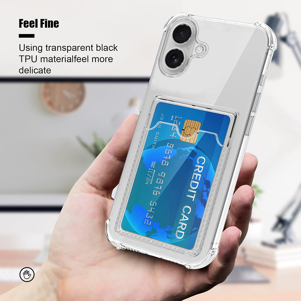 Hybrid Card Slot Back Cover for Apple iPhone 17