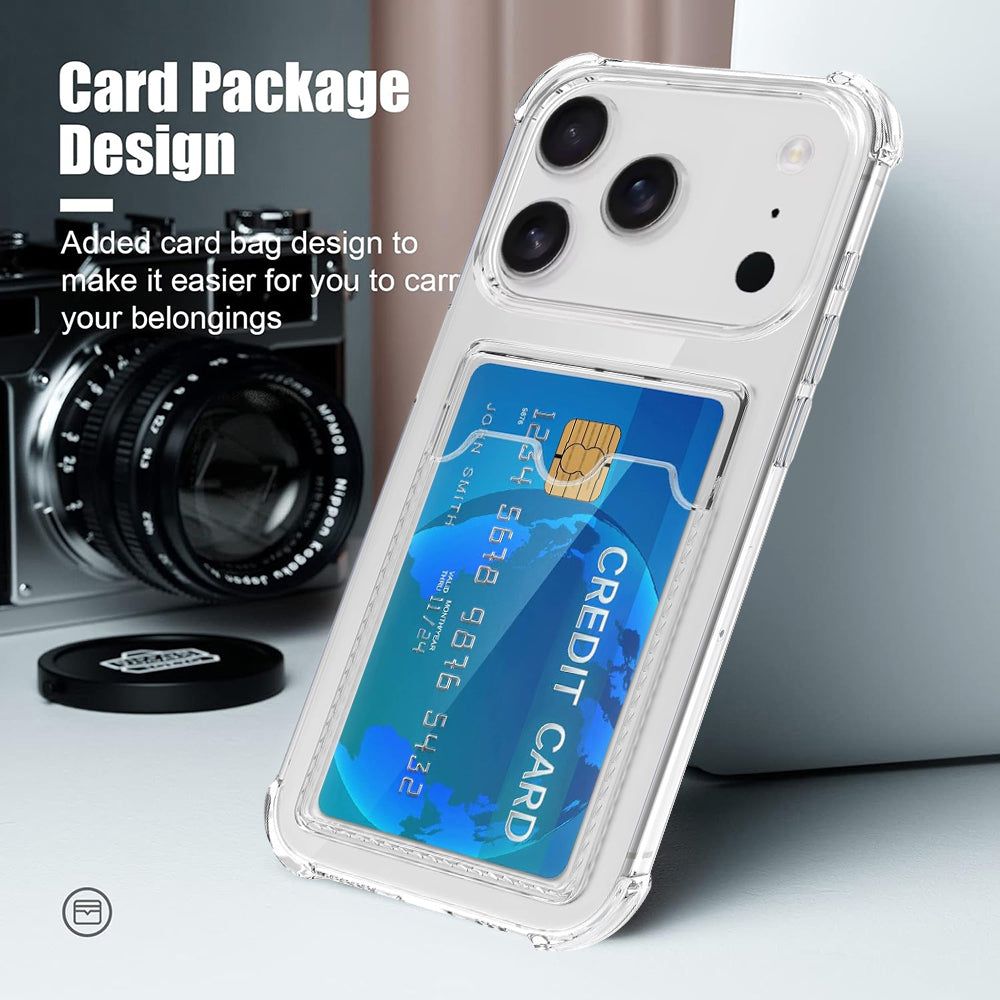 Hybrid Card Slot Back Cover for Apple iPhone 17 Pro Max