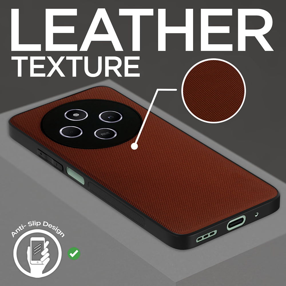 Leather PC TPU Cover for Mi Redmi A4 5G / 14C 5G / 14R 5G / Poco C75 5G