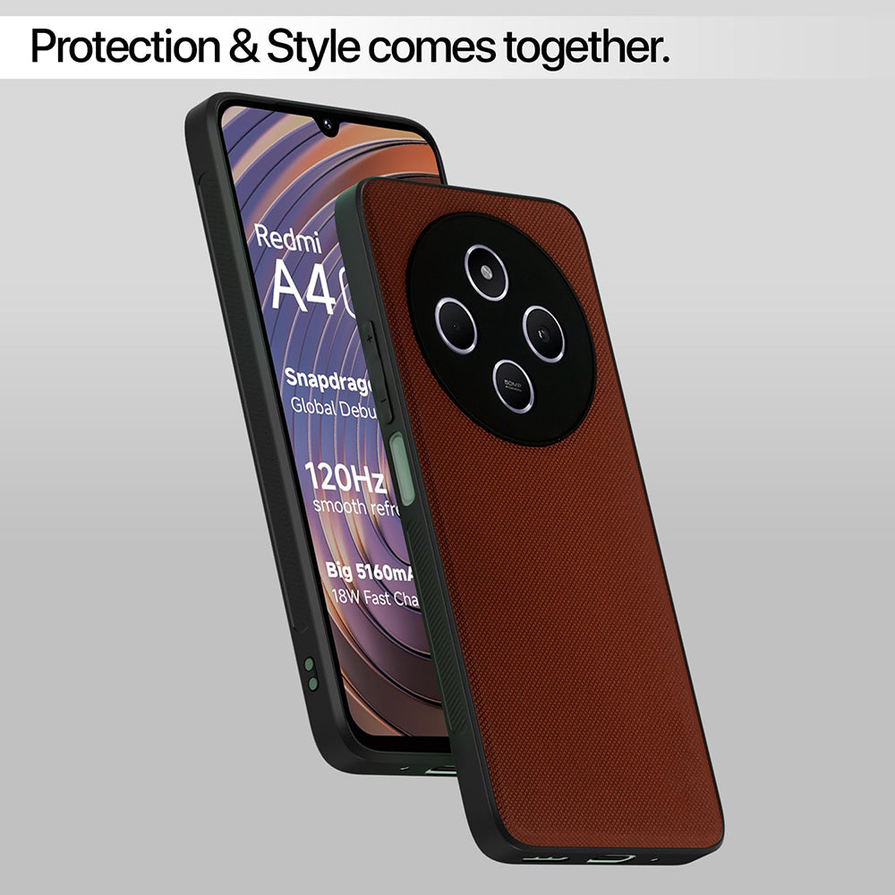 Leather PC TPU Cover for Mi Redmi A4 5G / 14C 5G / 14R 5G / Poco C75 5G