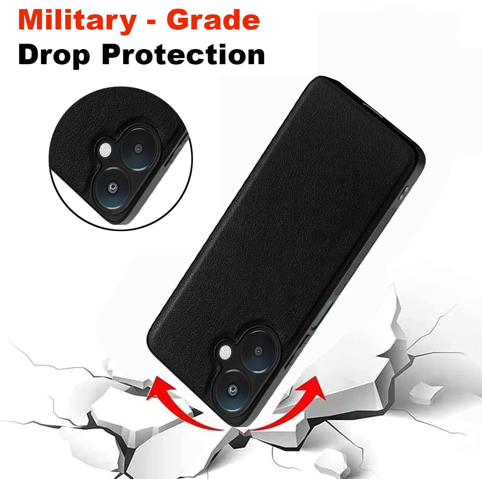 Leather PC TPU Cover for Mi Redmi 13C 5G / Poco M6 5G