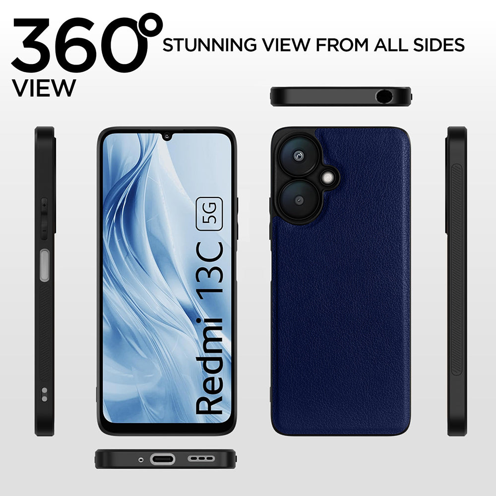 Leather PC TPU Cover for Mi Redmi 13C 5G / Poco M6 5G
