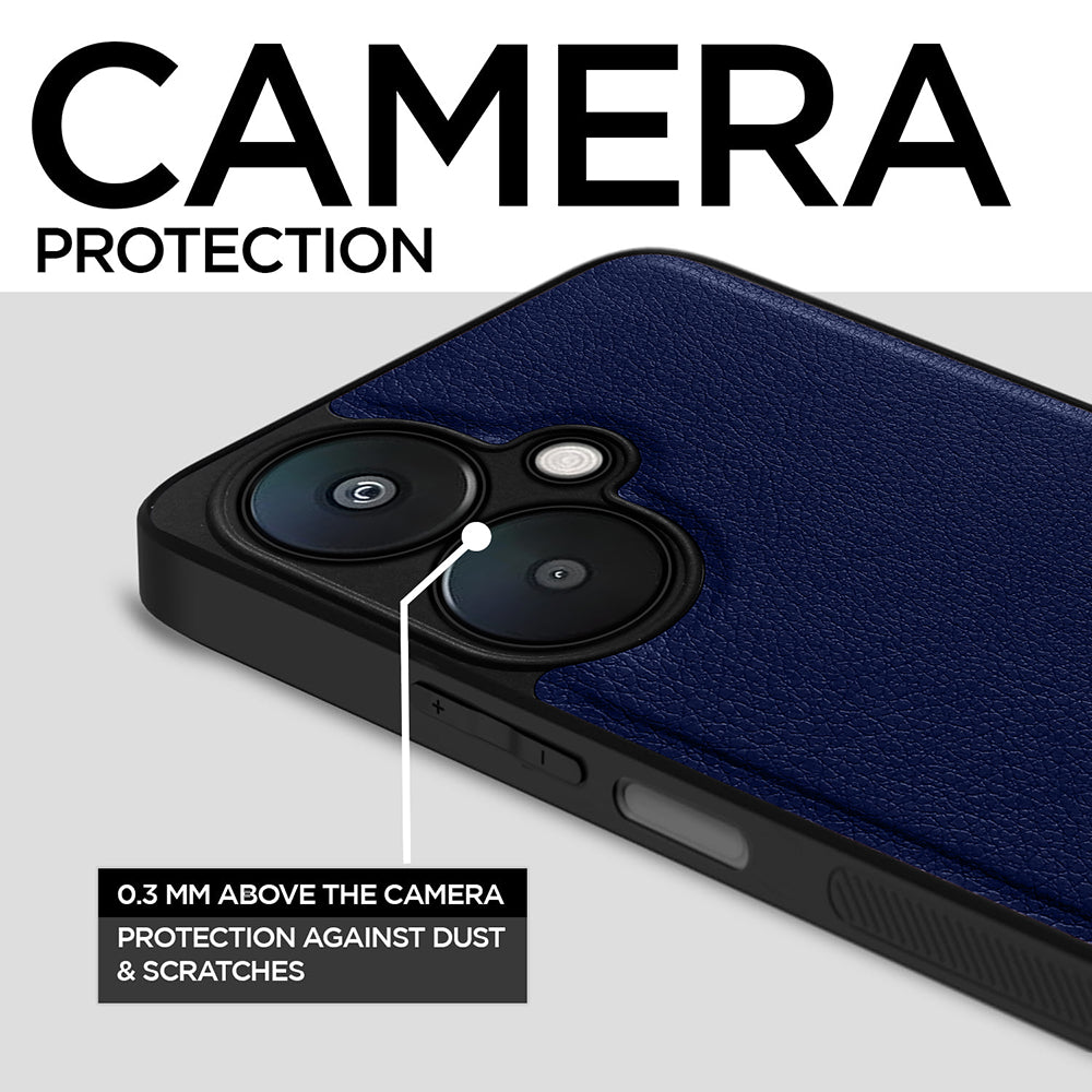 Leather PC TPU Cover for Mi Redmi 13C 5G / Poco M6 5G
