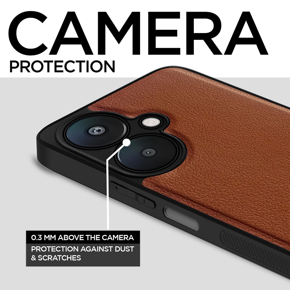Leather PC TPU Cover for Mi Redmi 13C 5G / Poco M6 5G