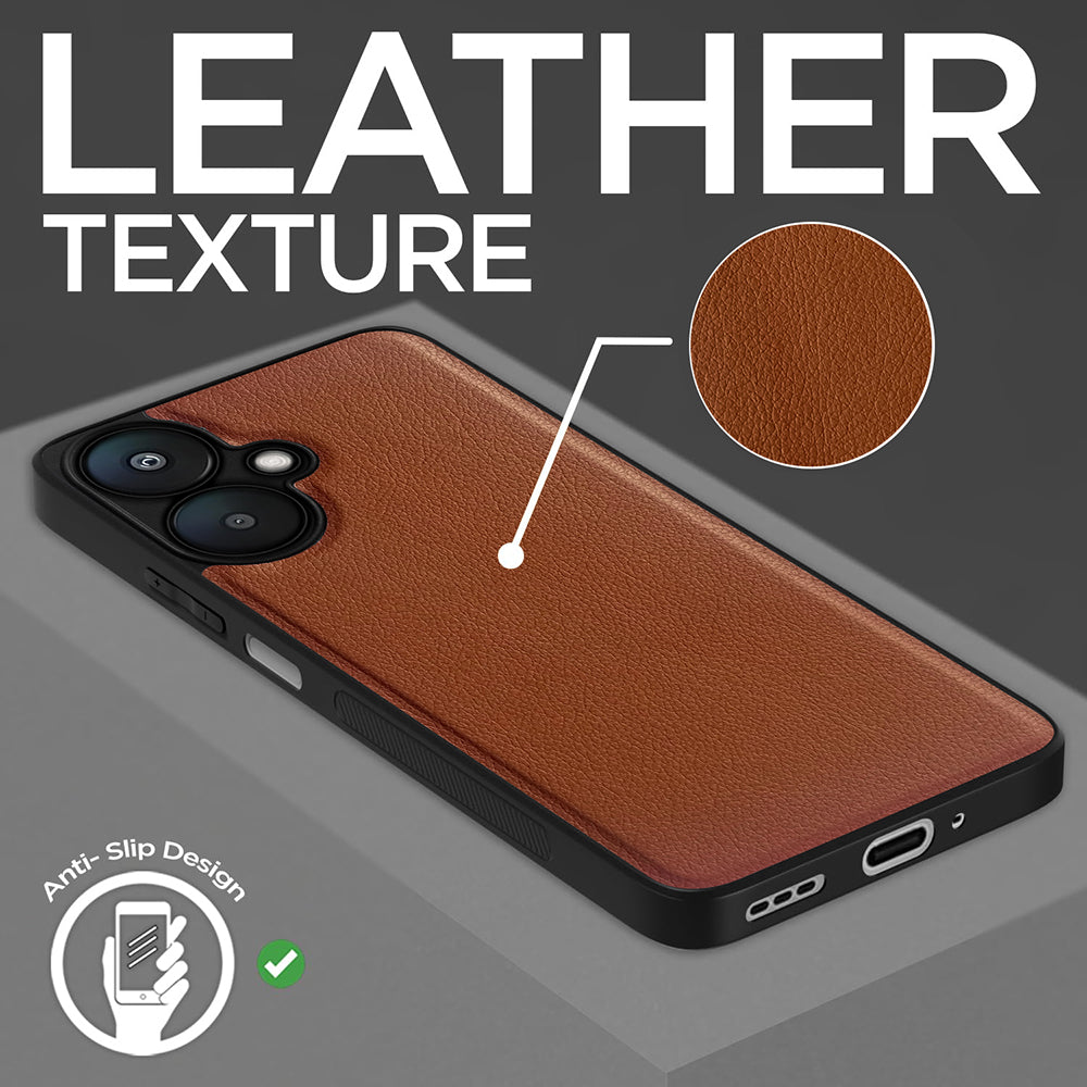Leather PC TPU Cover for Mi Redmi 13C 5G / Poco M6 5G