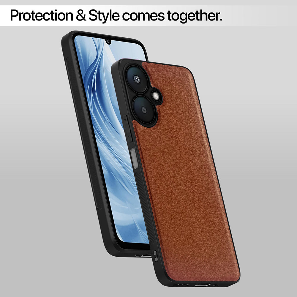 Leather PC TPU Cover for Mi Redmi 13C 5G / Poco M6 5G