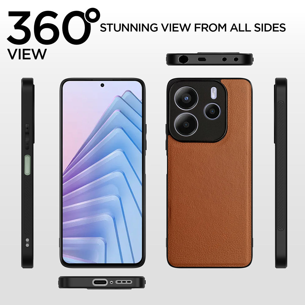 Leather PC TPU Cover for Mi Redmi Note 14 5G