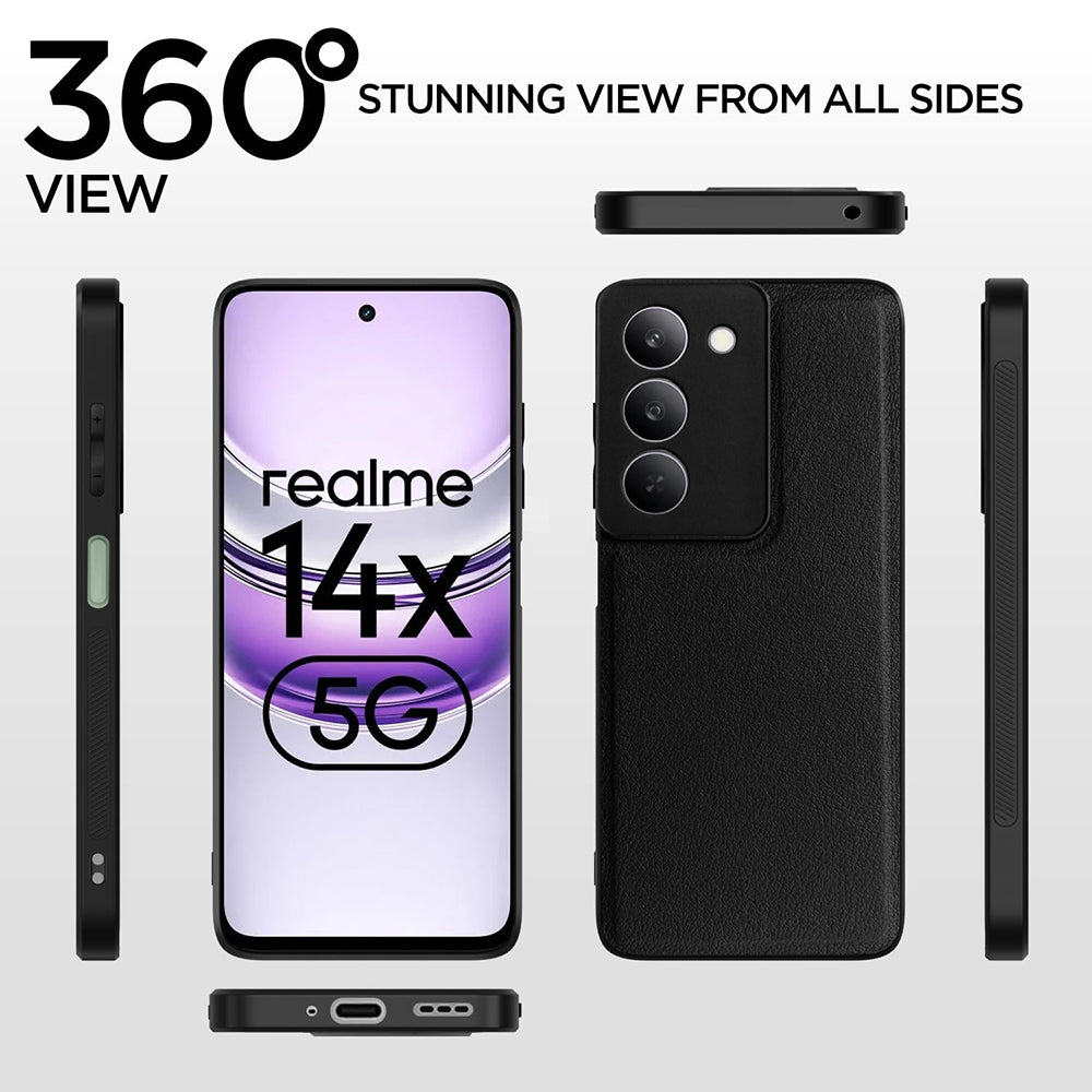 Leather PC TPU Cover for Realme 14x 5G / P3x 5G