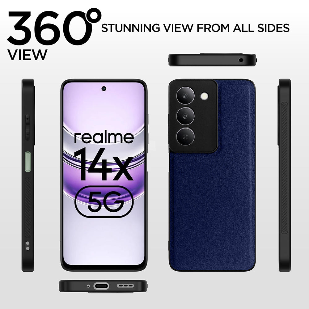 Leather PC TPU Cover for Realme 14x 5G / P3x 5G