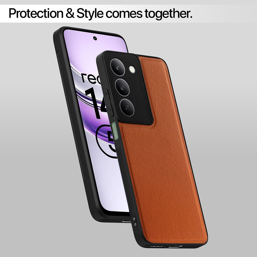 Leather PC TPU Cover for Realme 14x 5G / P3x 5G