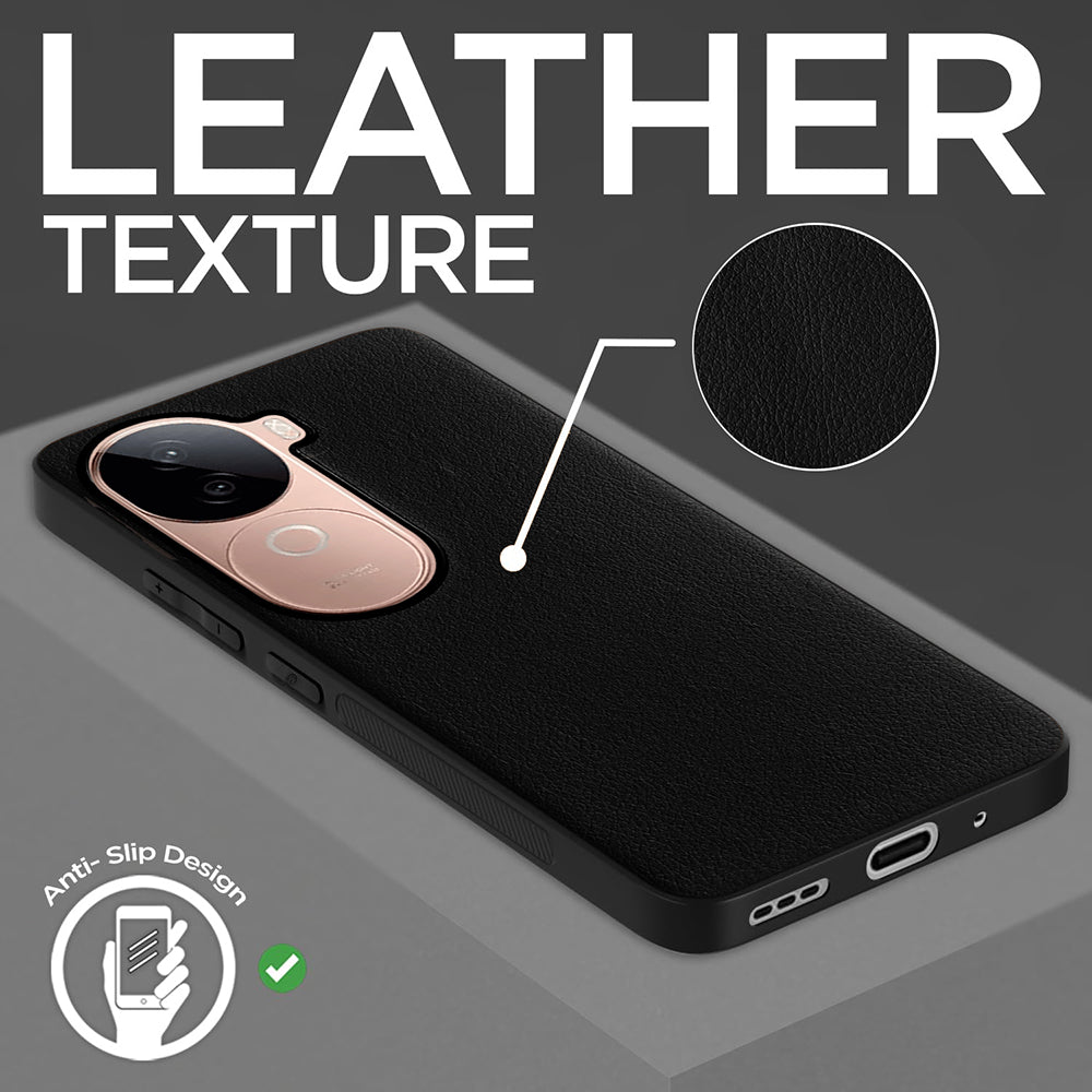 Leather PC TPU Cover for Vivo V40e 5G / iQOO Z9s 5G