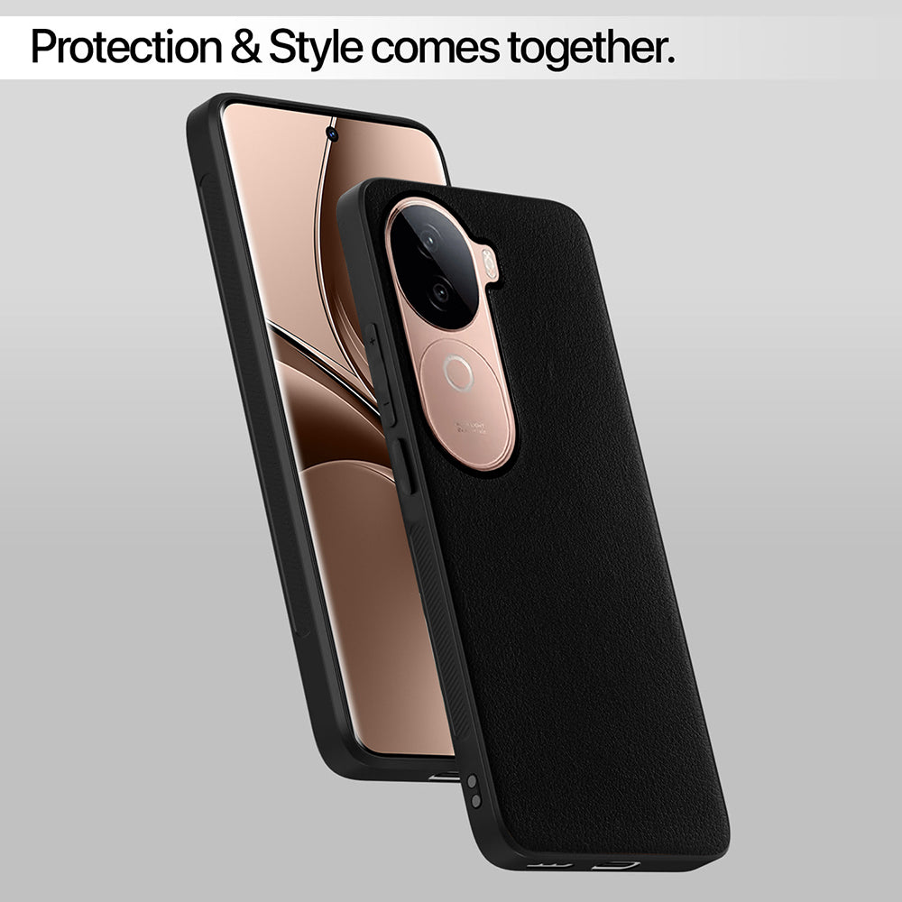 Leather PC TPU Cover for Vivo V40e 5G / iQOO Z9s 5G