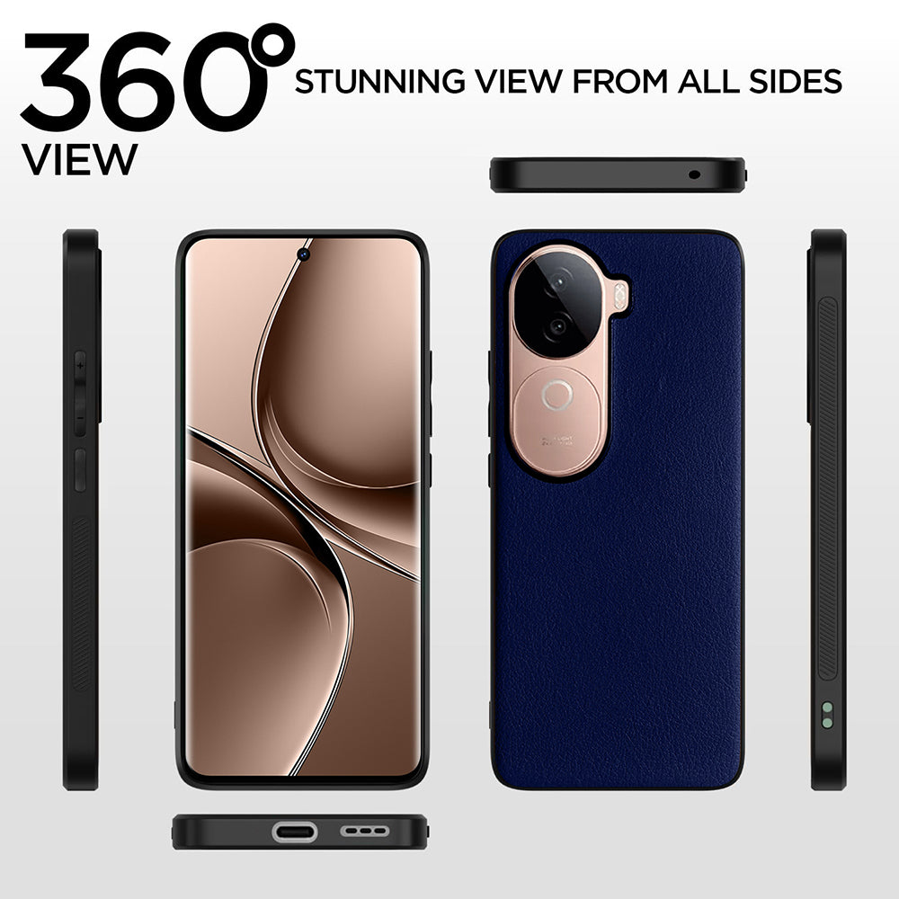 Leather PC TPU Cover for Vivo V40e 5G / iQOO Z9s 5G