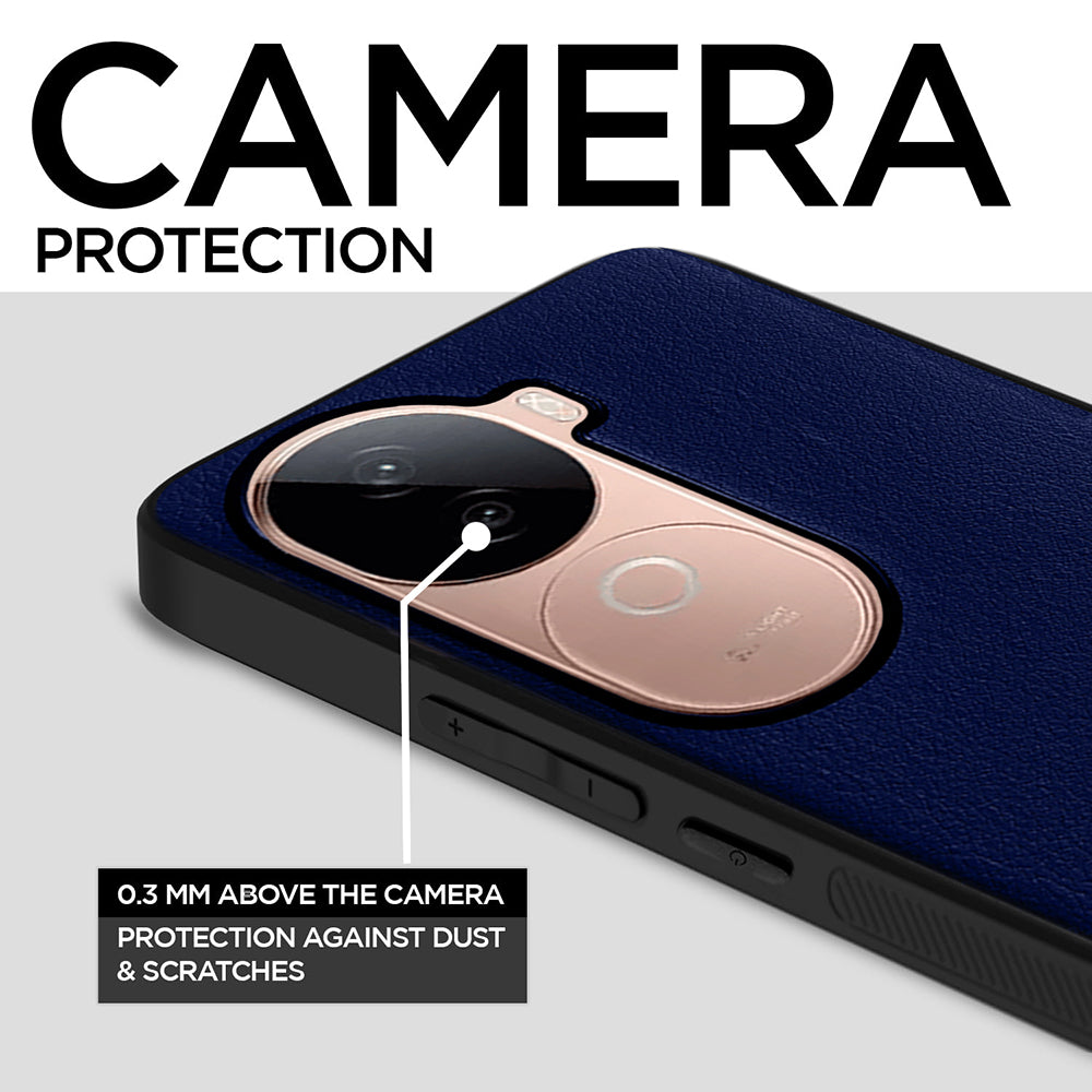 Leather PC TPU Cover for Vivo V40e 5G / iQOO Z9s 5G