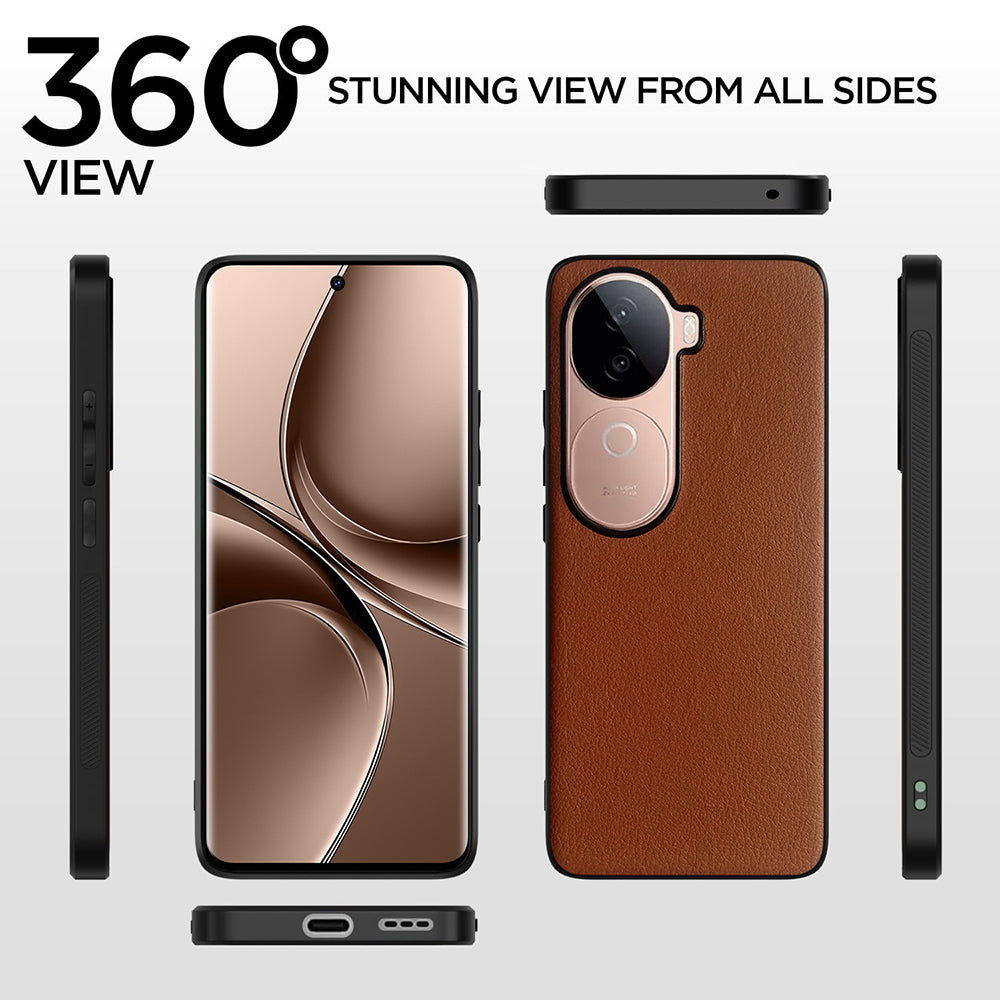 Leather PC TPU Cover for Vivo V40e 5G / iQOO Z9s 5G