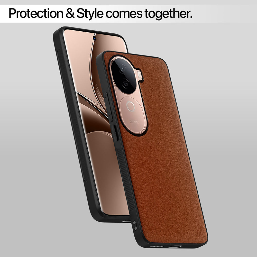 Leather PC TPU Cover for Vivo V40e 5G / iQOO Z9s 5G