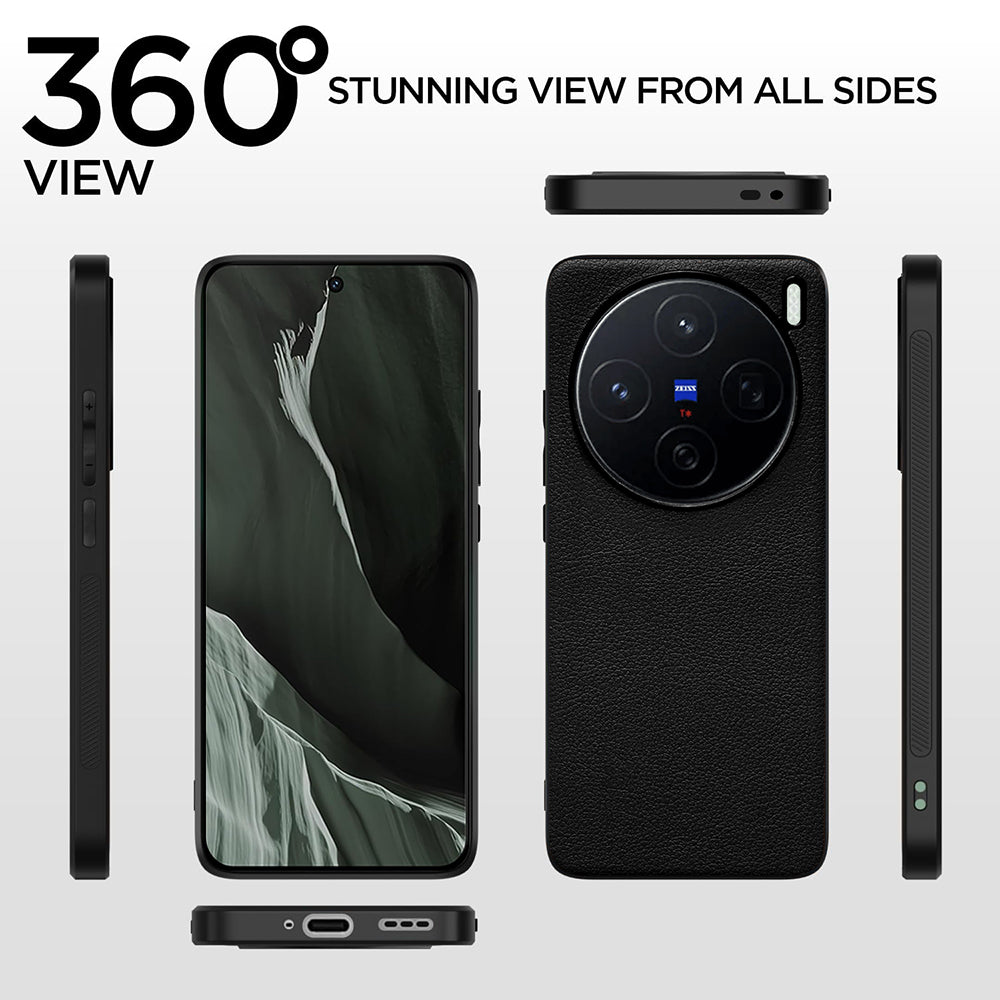Leather PC TPU Cover for Vivo X200 5G