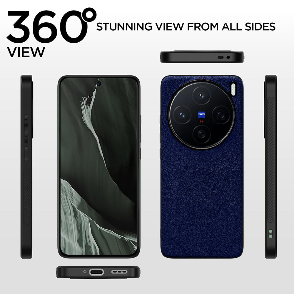 Leather PC TPU Cover for Vivo X200 5G