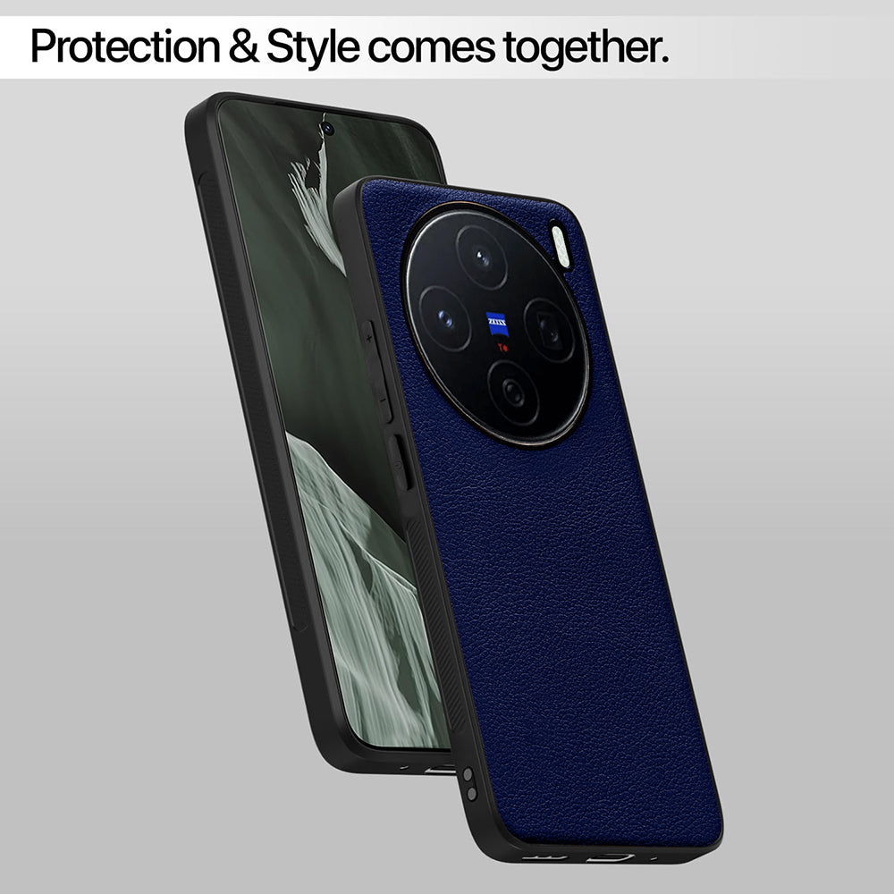 Leather PC TPU Cover for Vivo X200 5G