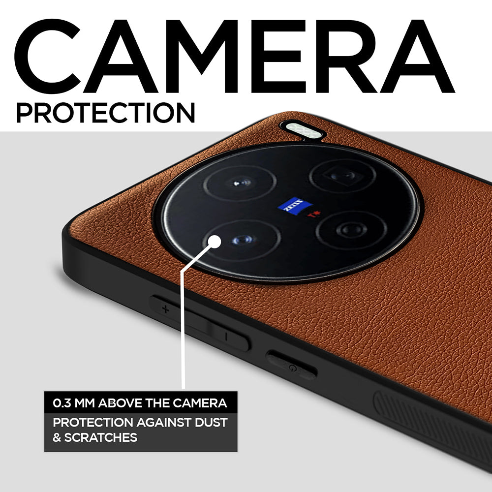 Leather PC TPU Cover for Vivo X200 5G